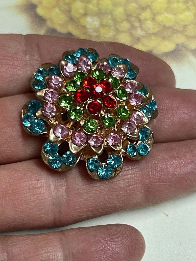 Anel de flor multicolorido