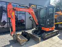 Minikoparka Hitachi ZX33 z 2017r waga 3320kg szybkozłącze łyżki.