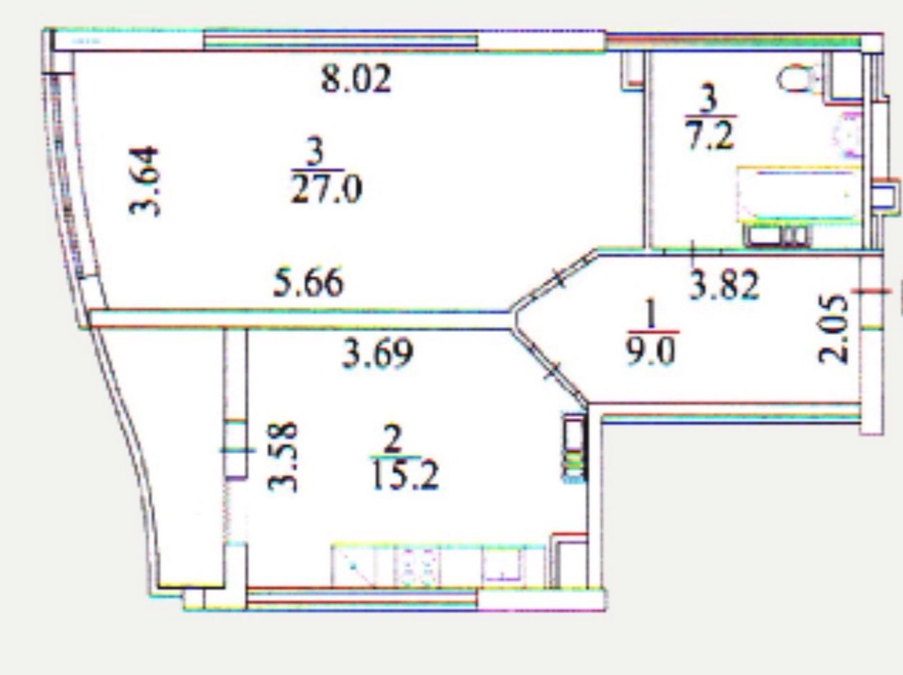 Продаж квартири в ЖК Сосновий бір,1 к. квартира,59 кв.м,Олевська,9