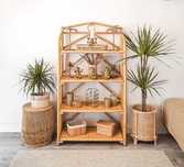 Regał rattan boho składany półka szafka retro vintage