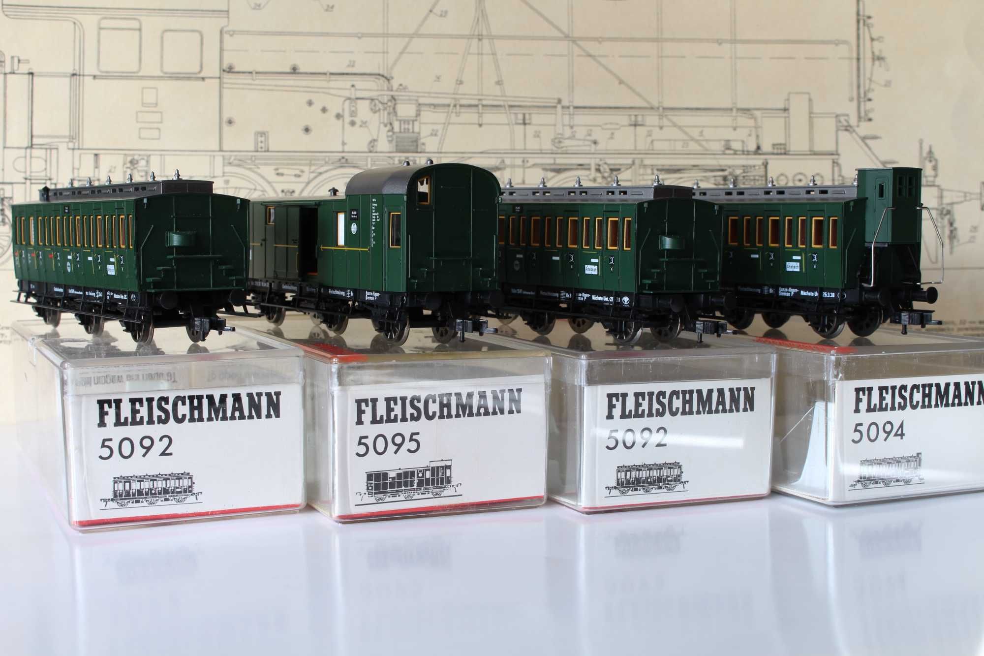 Fleischmann H0, wagony boczniaki DRG (nie piko, roco, kpev, pkp)