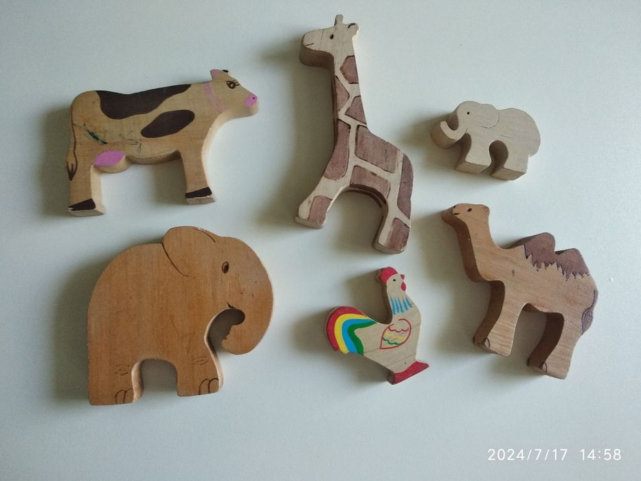 Фігурки тварин дерев'яні іграшки