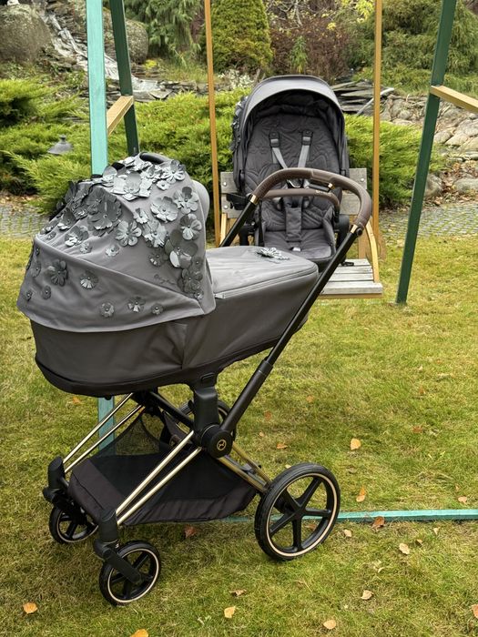 Cybex Priam Lux Rose Gold Simply Flowers Grey