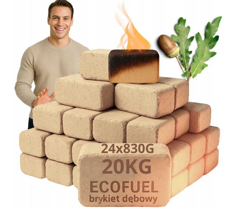 BRYKIET RUF drzewny kominkowy 300kg