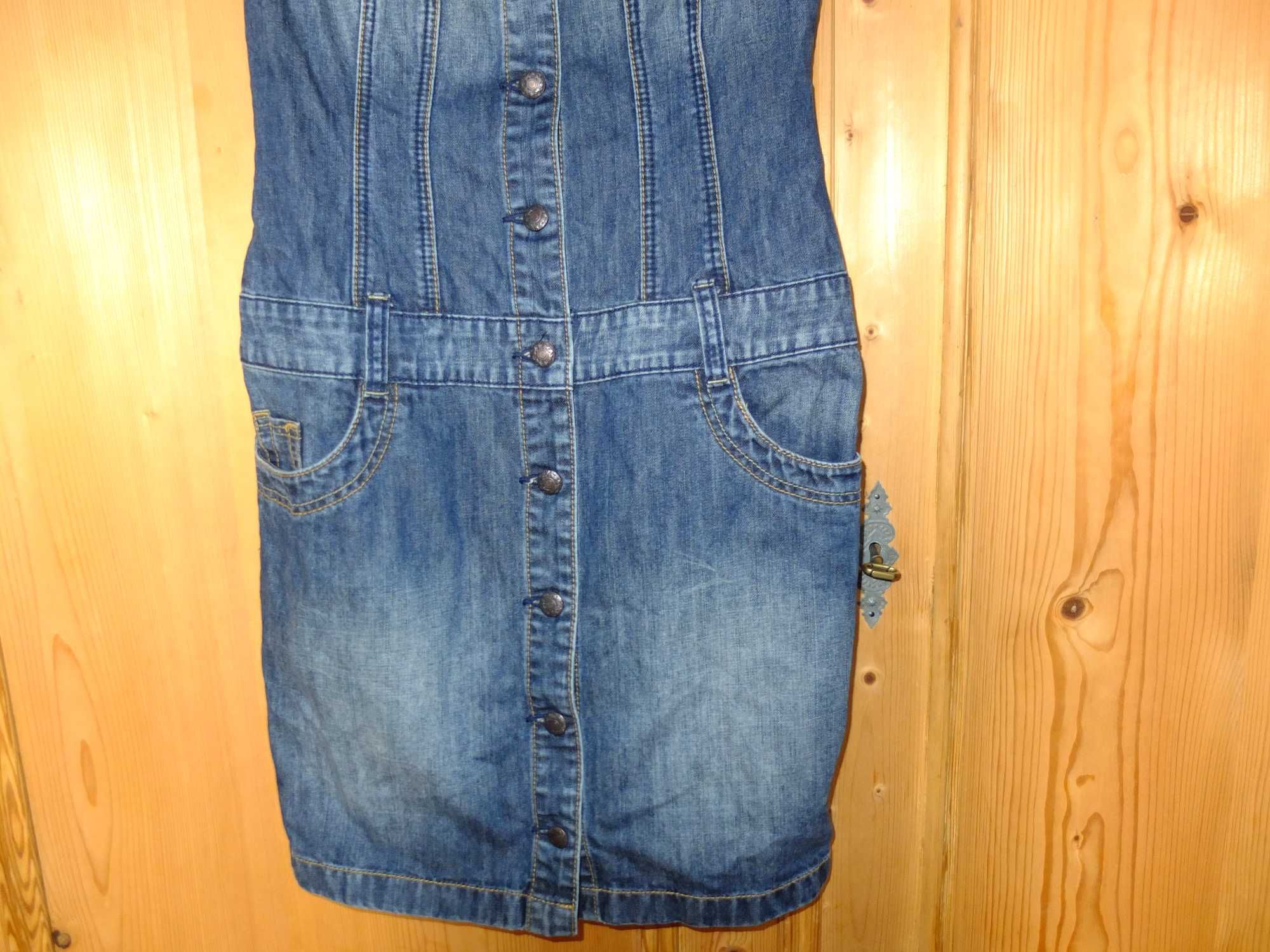 Sukienka szmizjerka jeans Esprit 36 S