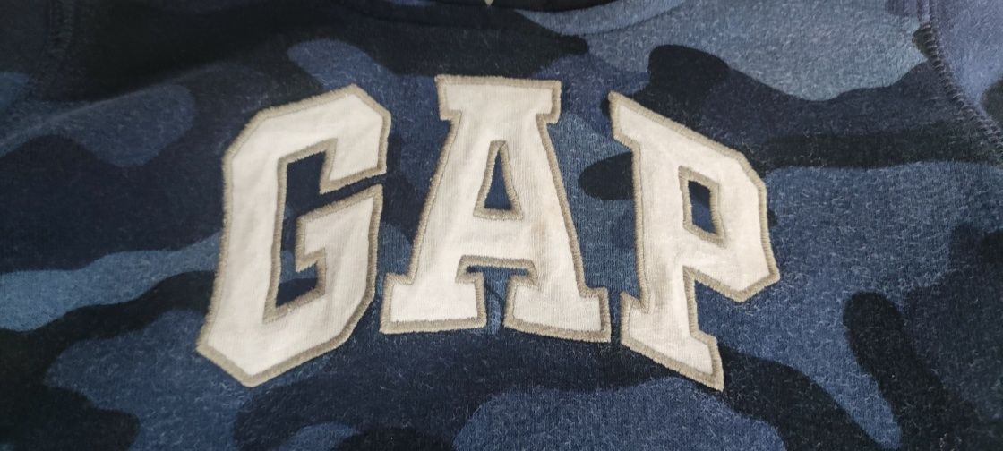 Gap toddler boy bluza z kapturem blue military niebieska 18-24 mies.