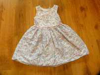 rozm 116 Primark sukienka elegancka biała w motylki