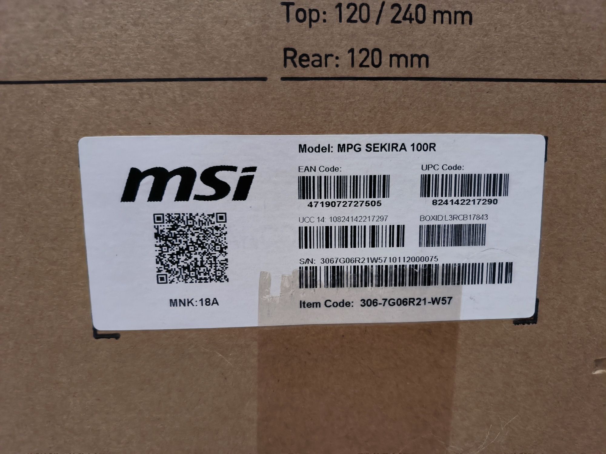 Корпус MSI mpg  SEKIRA 100R