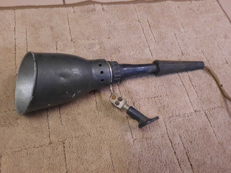 Stara zabytkowa lampa serwisowa T25 PRL vintage loft