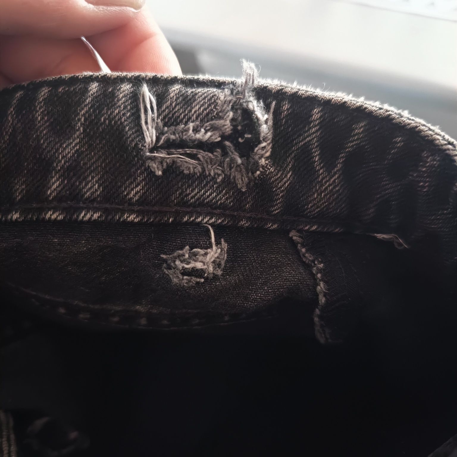 Czarne  spodnie jeans Zara 38 wysoki stan, dziewczynka