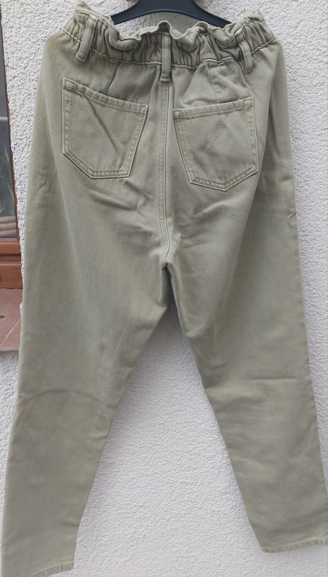 Spodnie paper bag khaki rozmiar 34