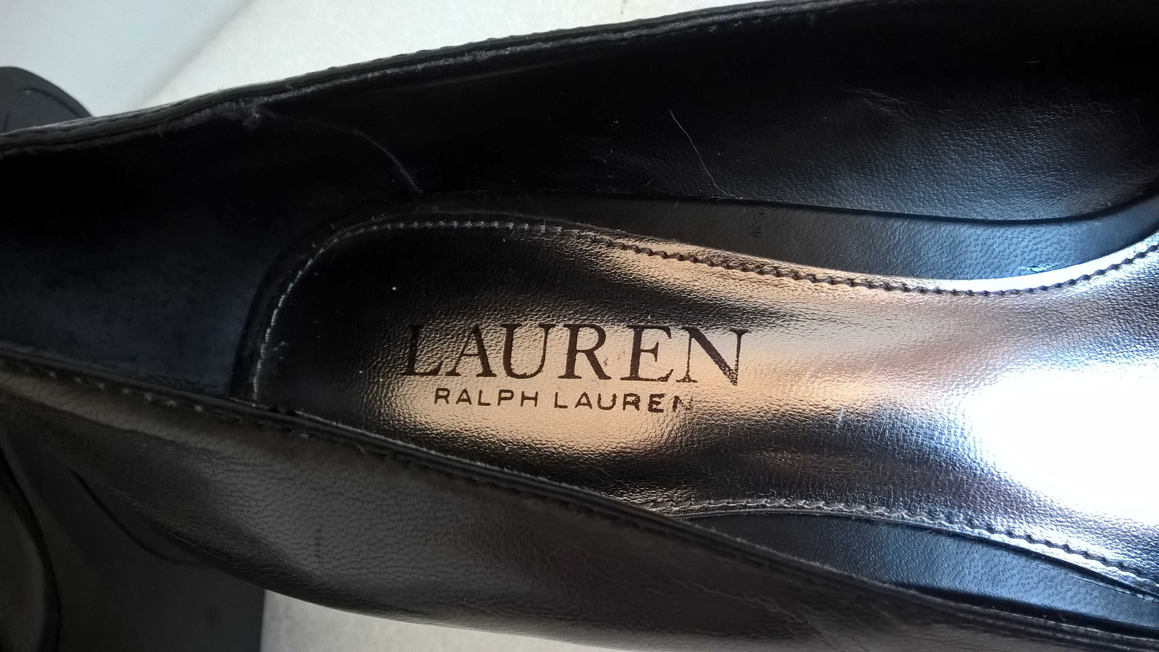 RALPH LAUREN Sexi letnie buty odkryte palce na koturnie 6,5 cm  r 39