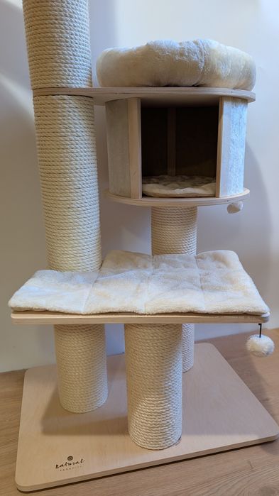 Natural Paradise Drapak dla Kota Magnolia XL Kremowy 175cm DUŻY SOLIDN