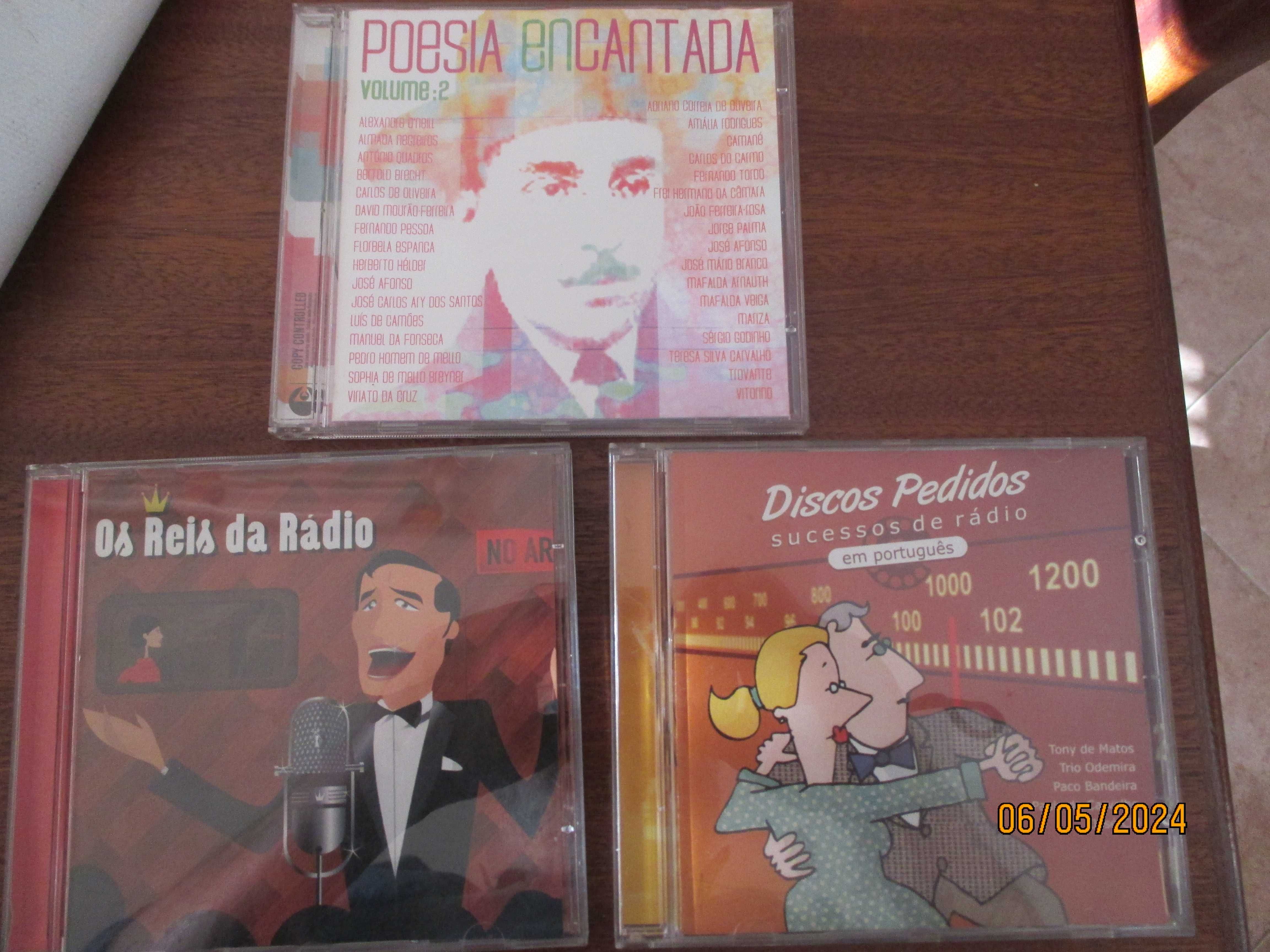 3 cd's - Discos pedidos - Os reis da rádio - Poesia encantada vol. 2