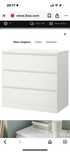 Cómoda MALM IKEA Branca 3 gavetas