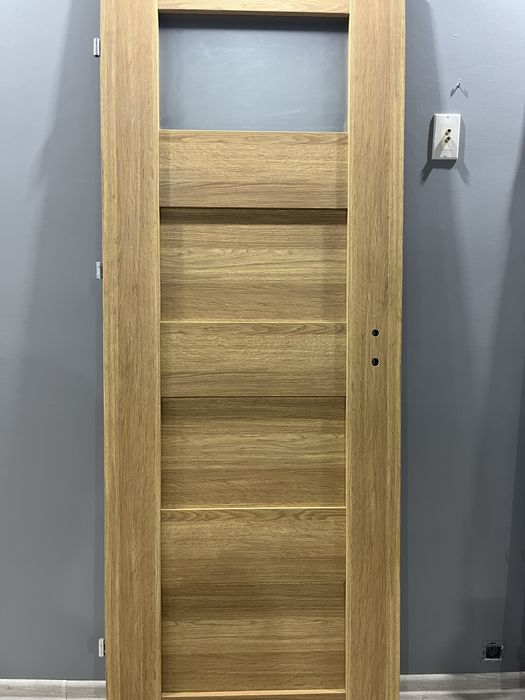Drzwi wewnętrzne łazienkowe 70 dąb z podcięciem wentylacyjnym