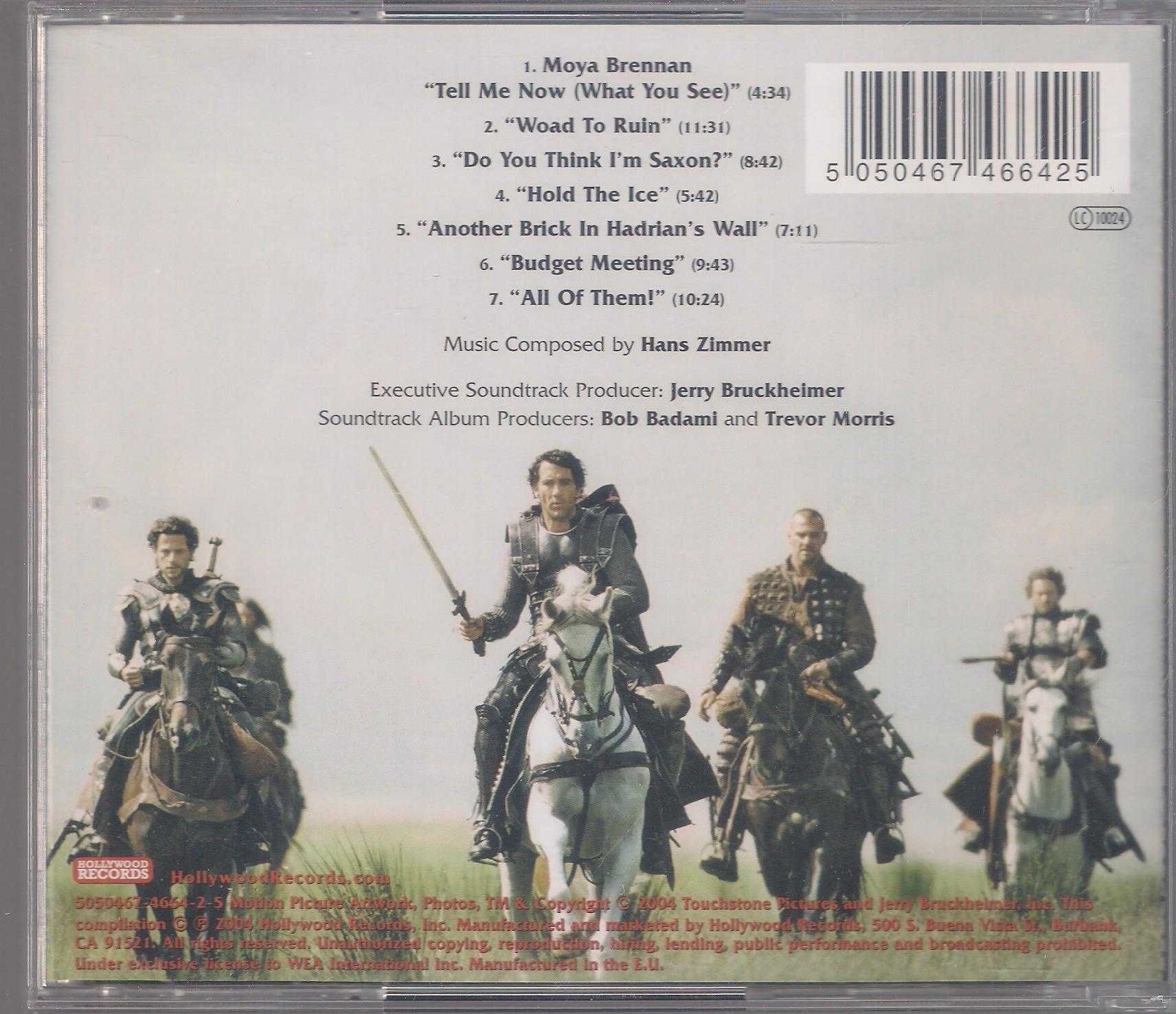 Hans Zimmer King Arthur CD Soundrack Król Artur