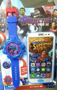 Superman zestaw telefon z zegarkiem
