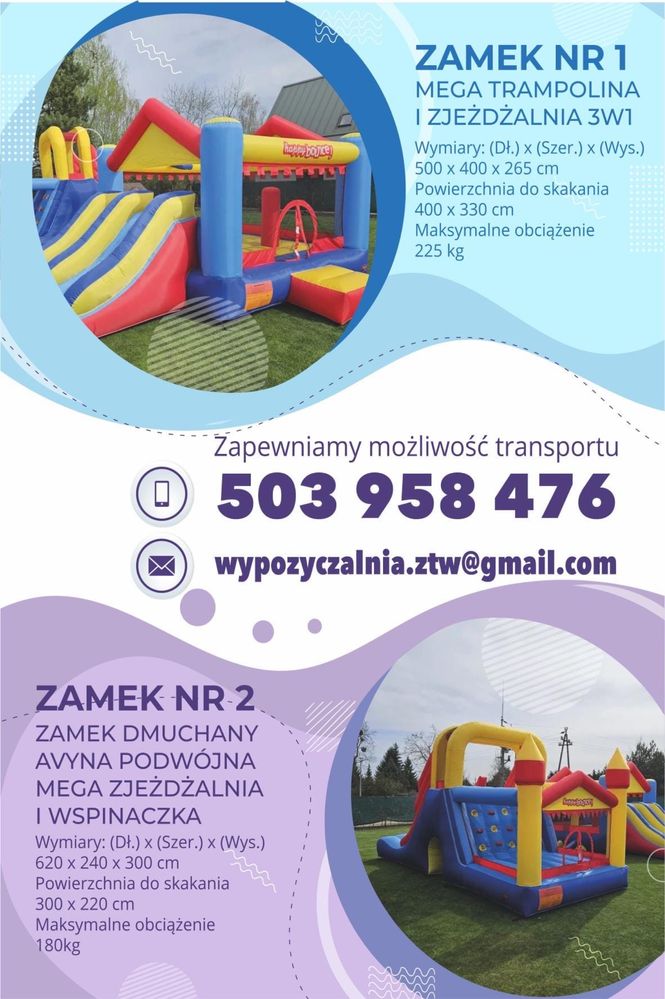 Wynajem zamków dmuchanych, dmuchańcy