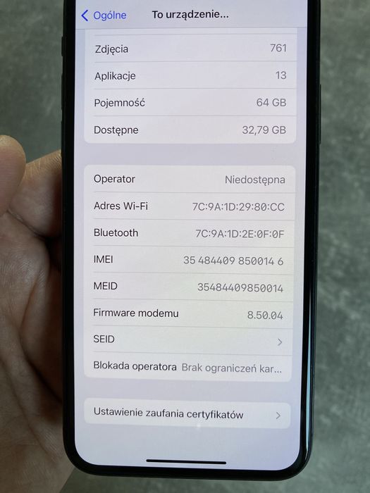 IPhone X 64GB Space grey