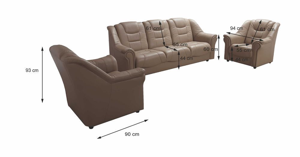 Fotel ze skóry naturalnej "KAROL" skóra naturalna PRODUCENT