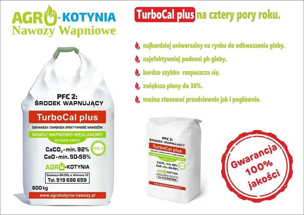 Wapno granulowane Turbocal oraz magnezowe Czarna Kreda 06a