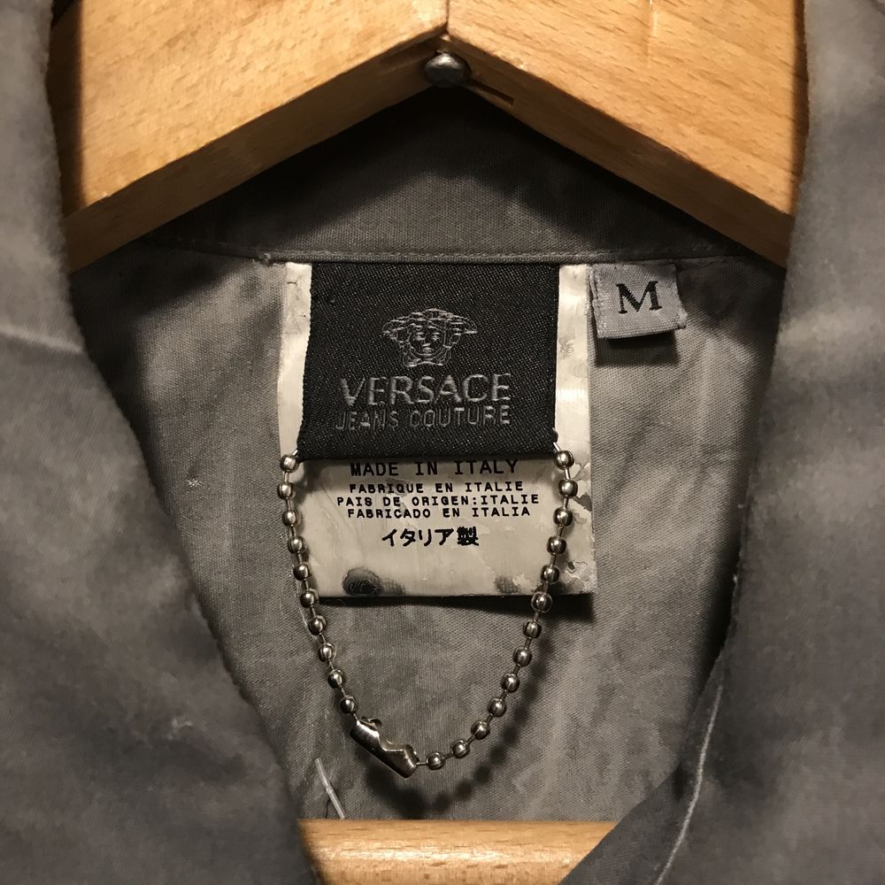 Vintage koszula Versace Jeans Couture poszarpana tie dye unikatowa