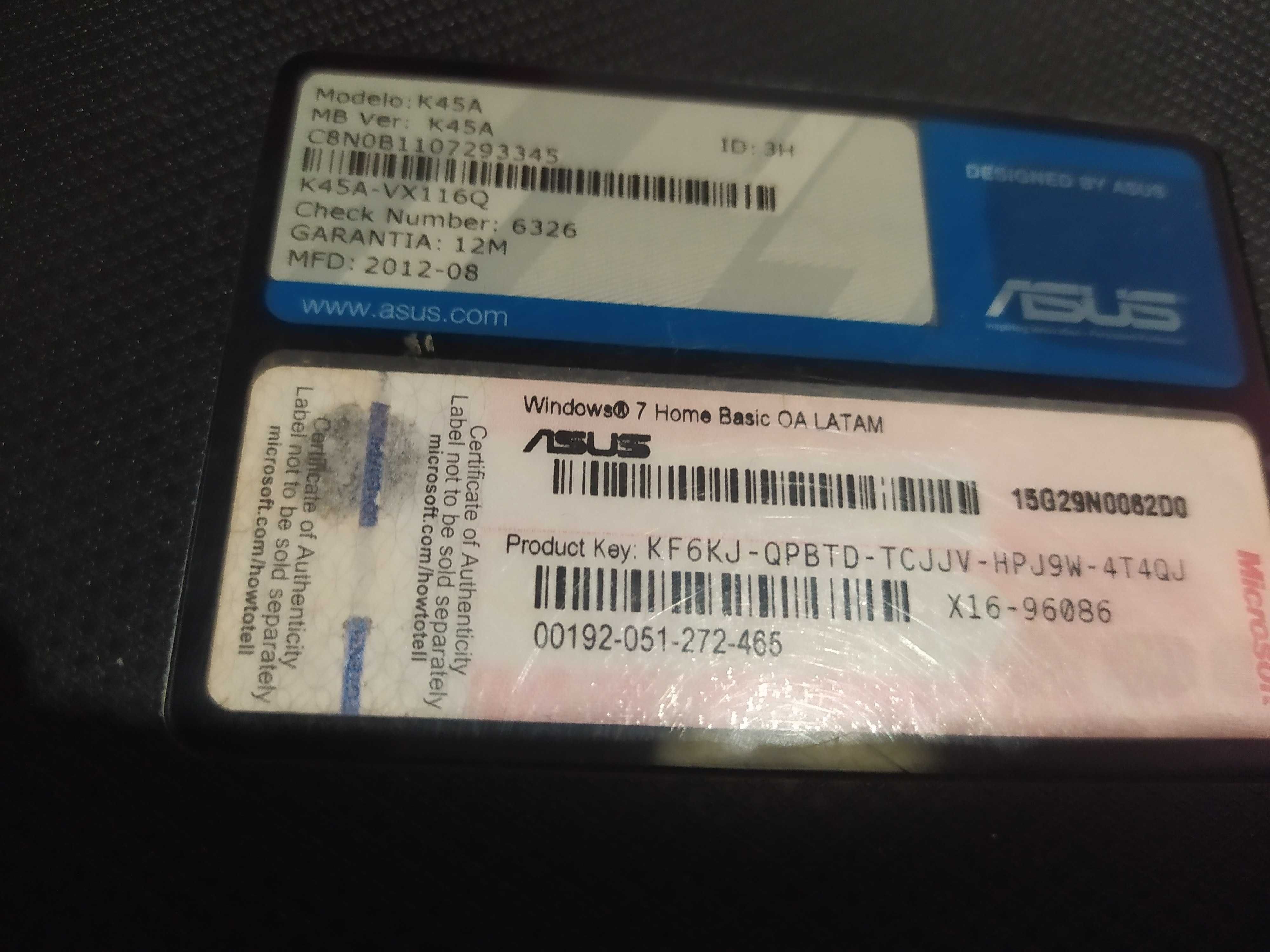 Portátil HP Pavilion e Asus PARA PEÇAS
