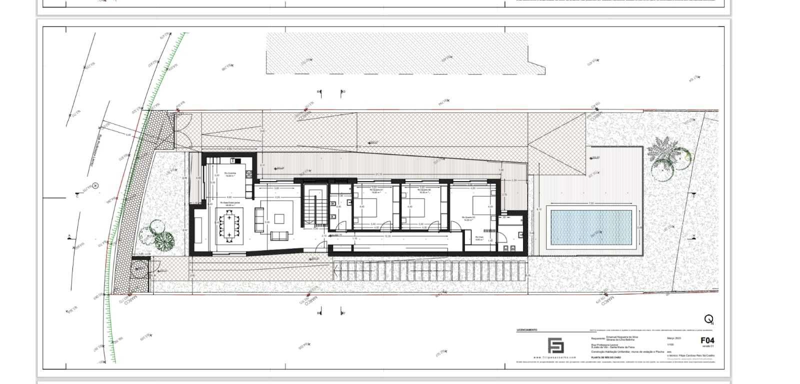 Terreno com projeto aprovado todas especialidades 980m2
