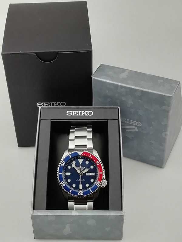 НОВИЙ Механічний годинник SEIKO 5 Sports Pepsi SRPD53K1 сейко часы jdm