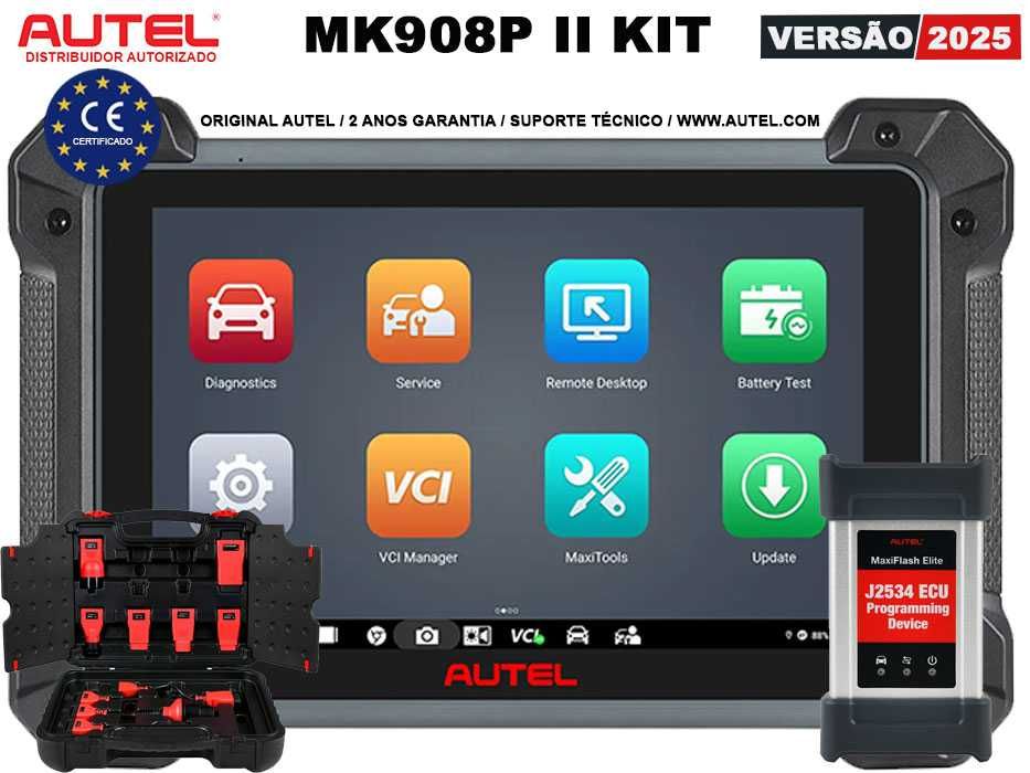Autel MaxiCOM MK908P II KIT Maq Diagnóstico +Programação Online (NOVO)