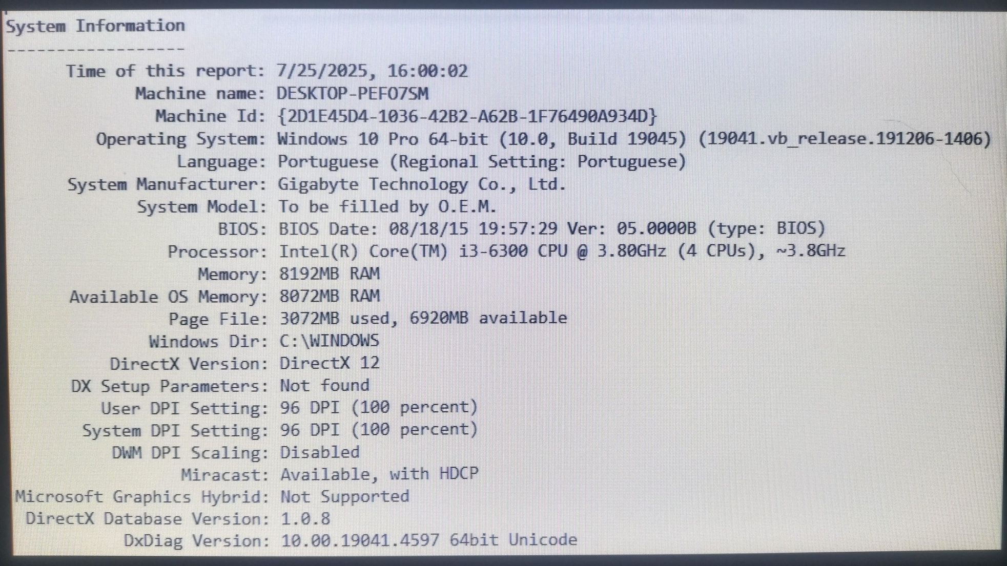 PC (Computador Desktop/Torre)