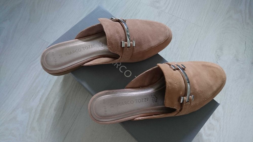 Мюлі бежевого кольору, 37 розмір Marco Tozzi