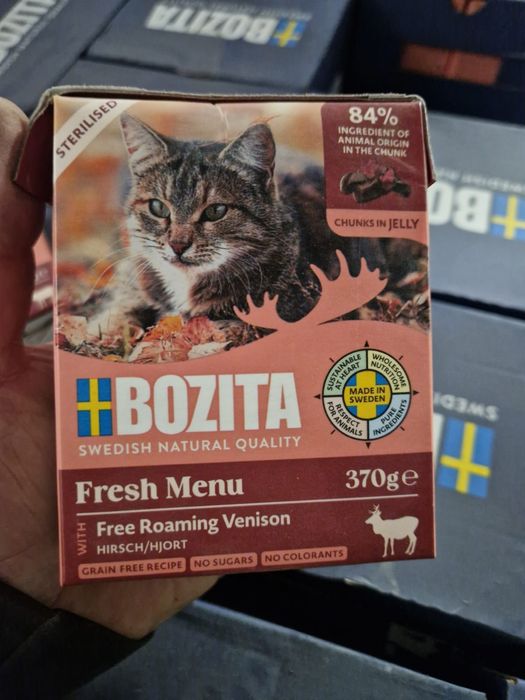 36szt,karma dla kota Bozita 370g.Jagniecina,dziczyzna, wołowina,indyk