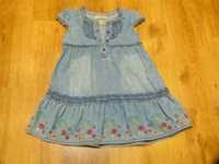 rozm 110 Little Rocha sukienka jeans z haftami