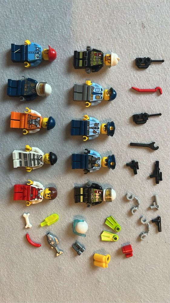 Zestaw minifigurek Lego City i akcesoriów