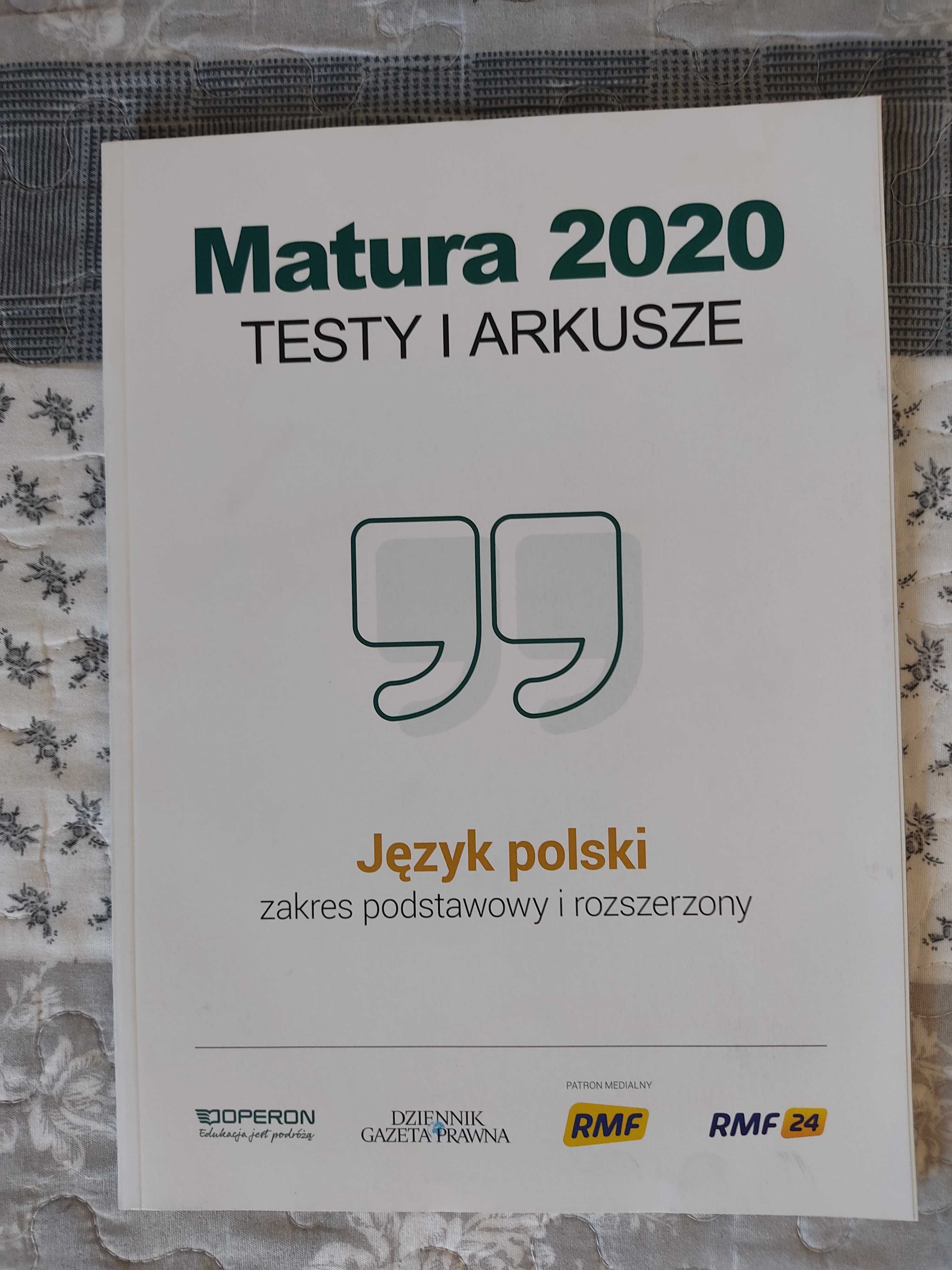 Matura język polski Testy i arkusze z odpowiedziami Operon