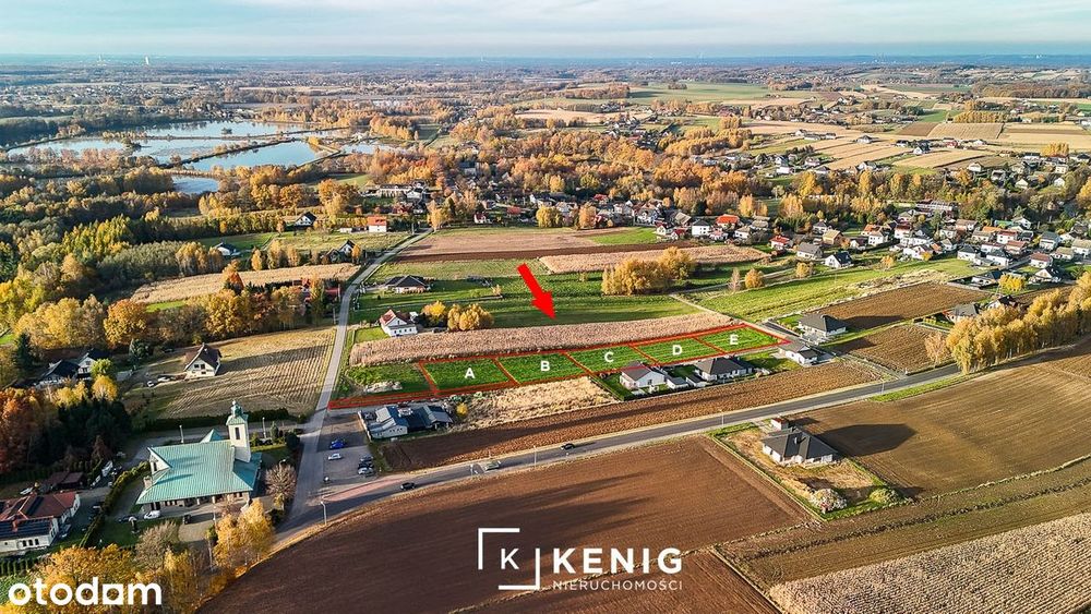 Działka budowlana „A” pow. 10 arów - w zielonej okolicy, blisko szkoły
