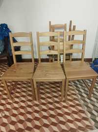 6 Cadeiras de pinho