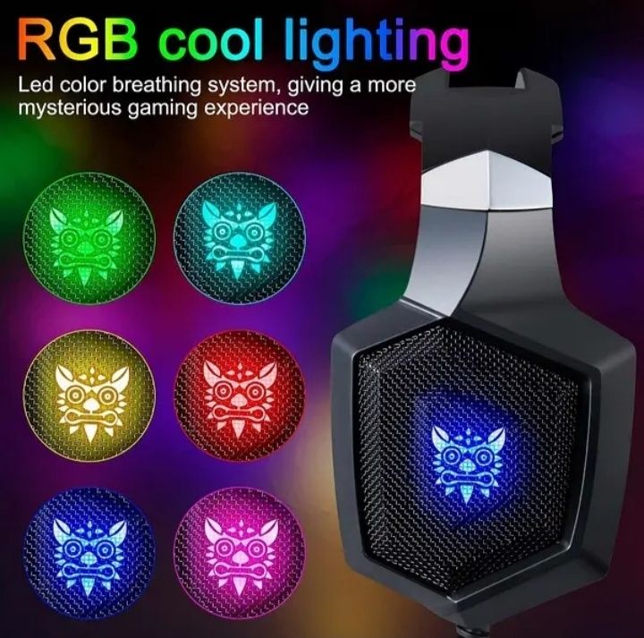 Наушники игровые ONIKUMA Gaming LED K8 черные