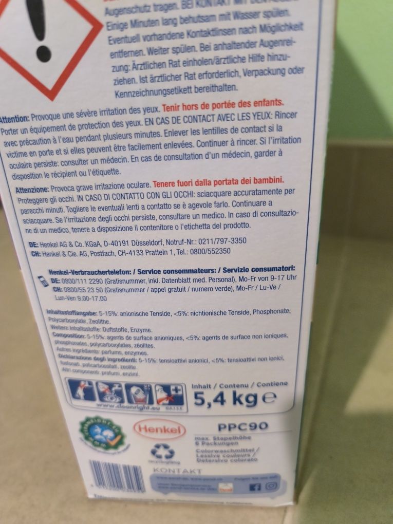 Proszek Persil kolor 90 prań kupiony w Niemczech