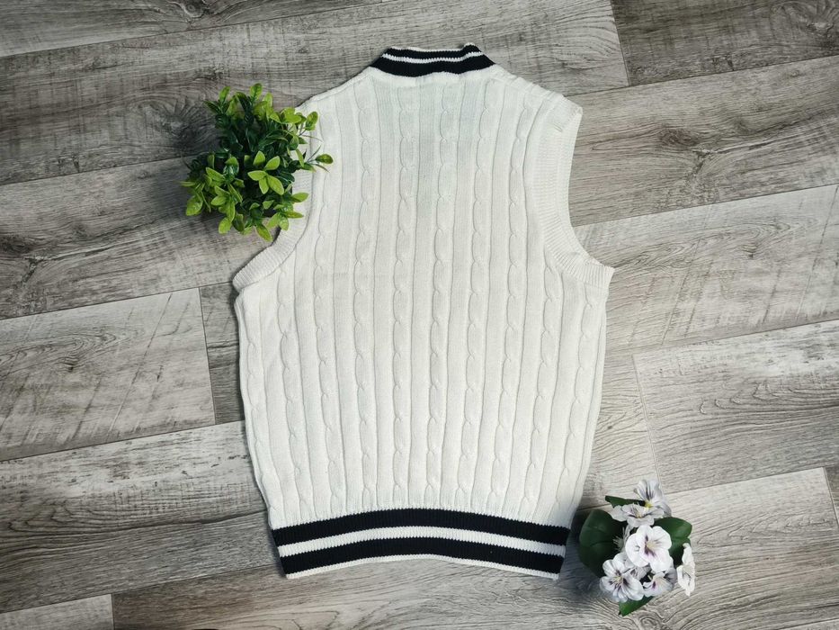 FRED PERRY жилет вязаний бавовняний чоловічий оригінальний XL