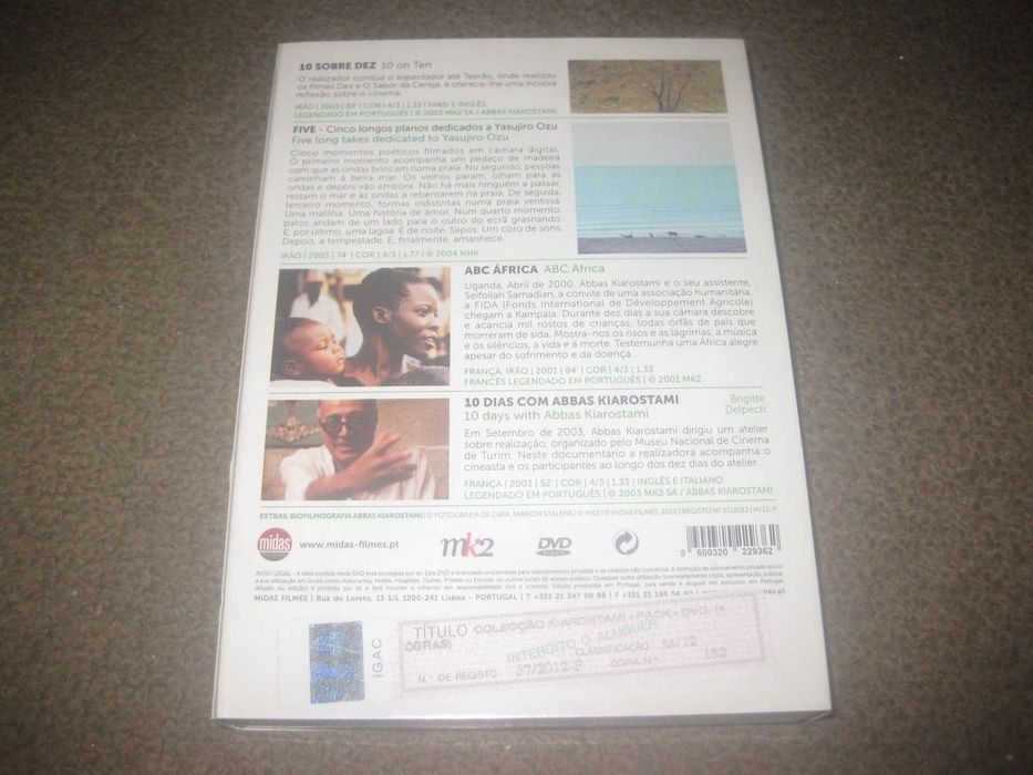Colecção com 4 Filmes em DVD de Abbas Kiarostami, com Box Arquivadora!
