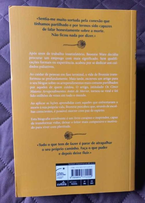 Os Cinco Maiores Arrependimentos Antes de Morrer - Bronnie Ware