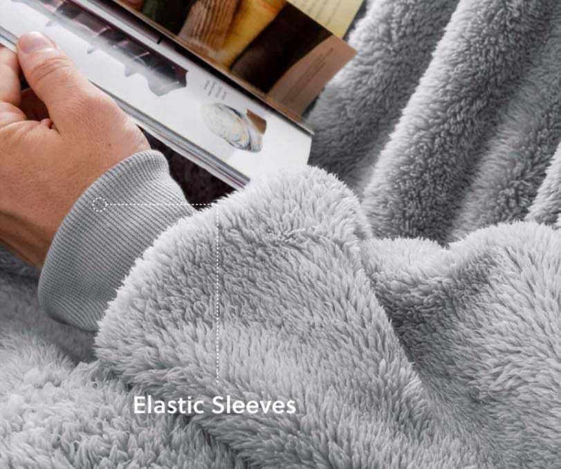 KOC Z RĘKAWAMI szary BLUZA kaptur BEDSURE uniwersalny