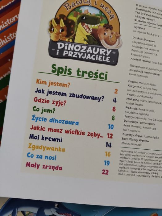 Książeczki deagostini o dinozaurach