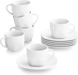 Elisa 12-częściowy kremowo-biały porcelanowy serwis do kawy na 6 osób