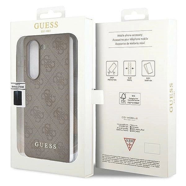 Etui Guess 4G Charms Collection na Samsung Galaxy Z Fold 5 - brązowe