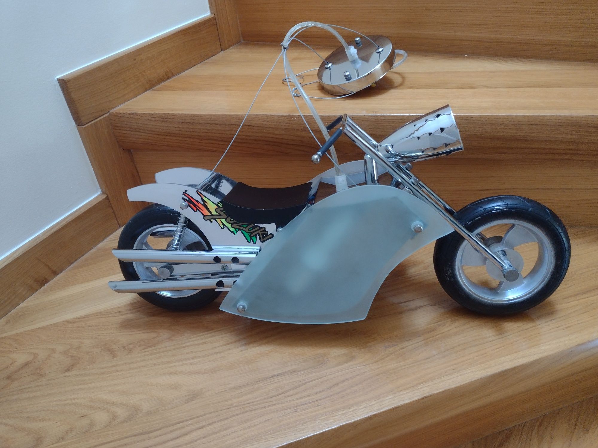 Żyrandol MOTOR MOTOCYKL z pilotem