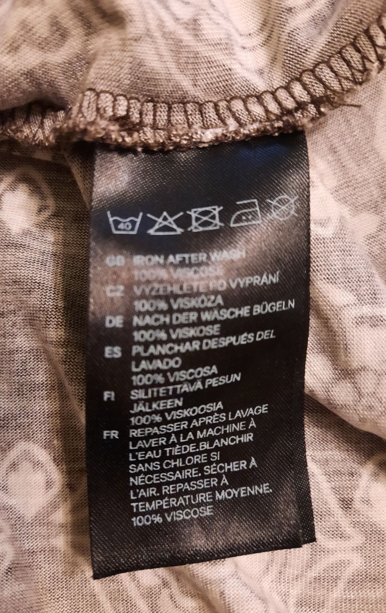 Długa brązowa bluzka ; H&M